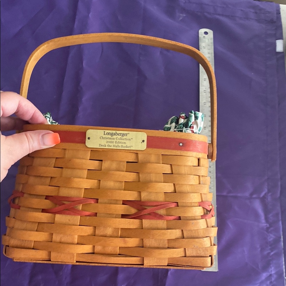 Longaberger Orange Mini Bag with Handcrafted Design